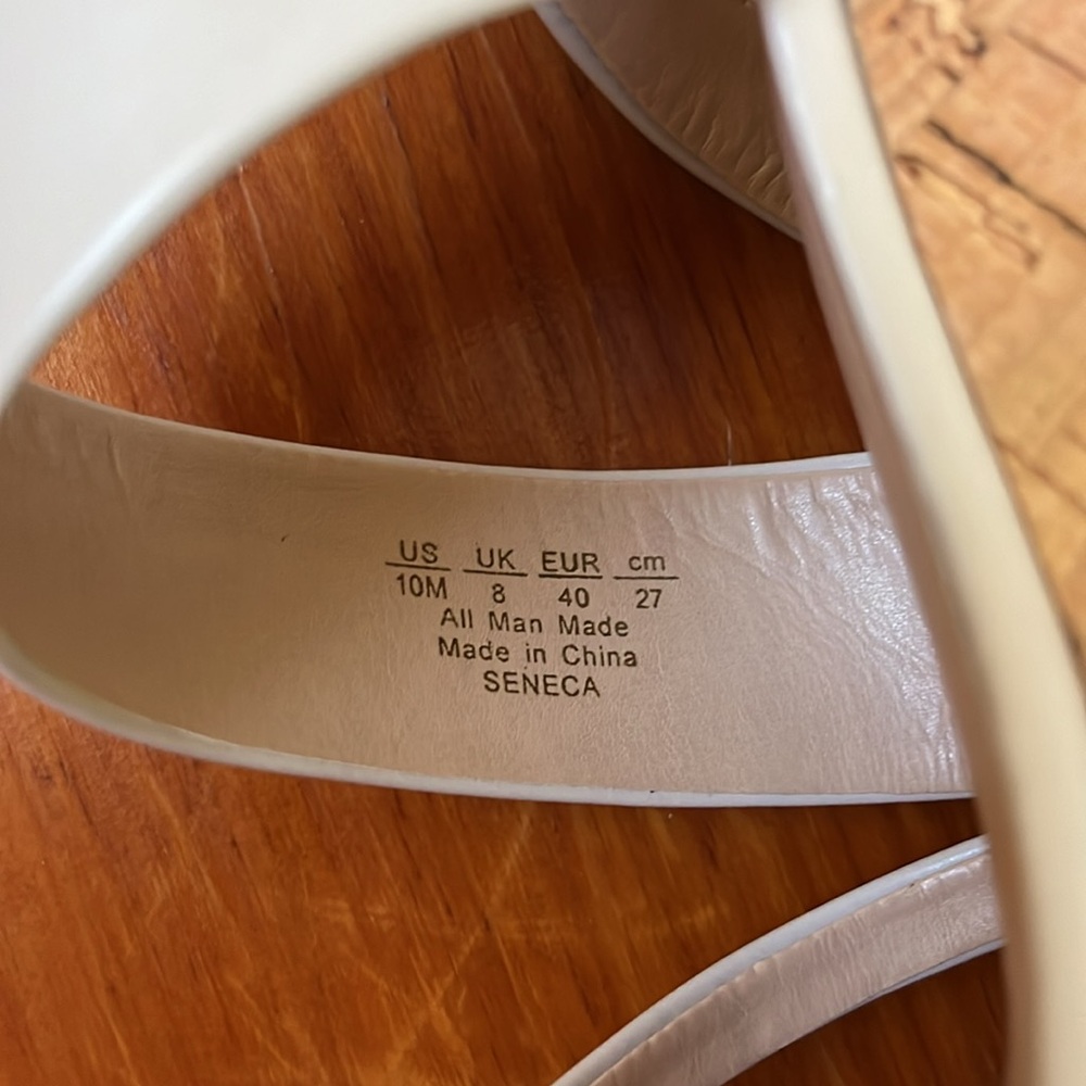 Franco Sarto ivory Seneca wedge sandals  NEW IN BOX - Picture 7 of 8
